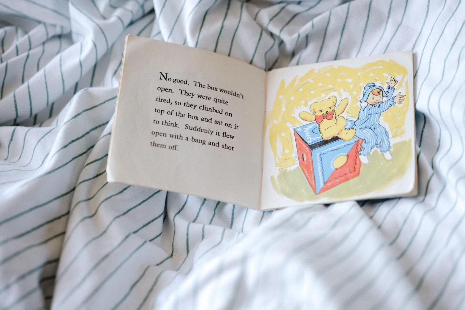 An open children's book