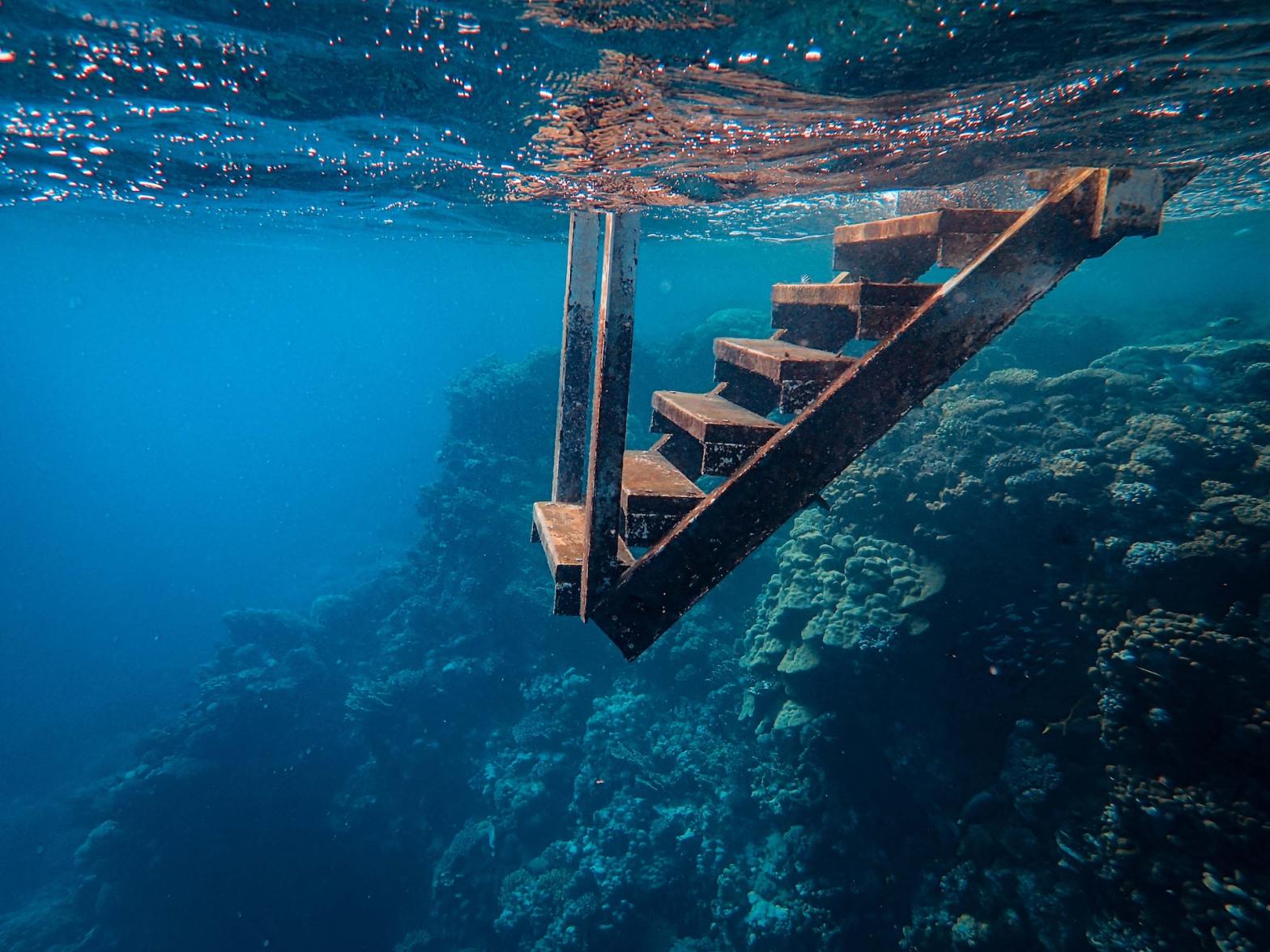 stairs going down the ocean theories about wonderful Atlantis